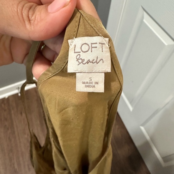 LOFT  Beach Colorblock Tiered Halter Midi Dress - Henna Red - Size S - Picture 7 of 8